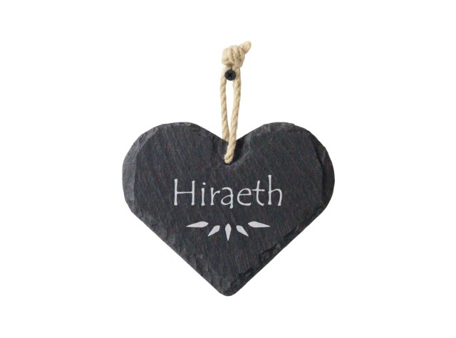 Hiraeth Medium Welsh Slate Heart 